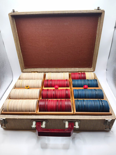 Set chip poker vintage - , in